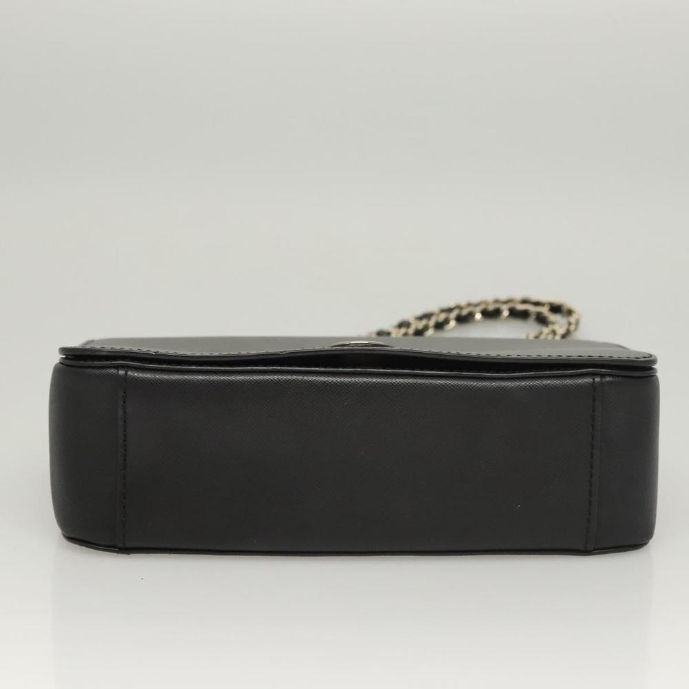 TORY BURCH Chain Shoulder Bag Leather Black Auth 124109 - Picture 5 of 16